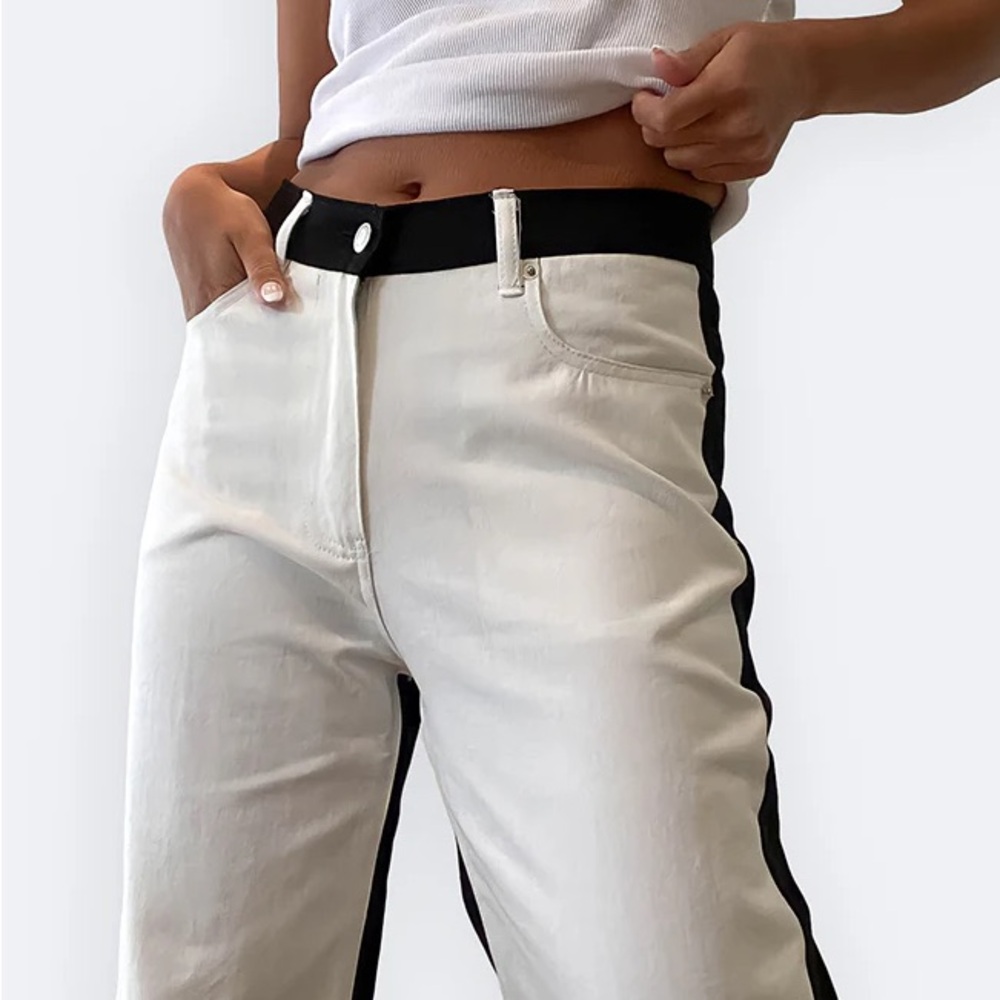 Hudson Cream and Black Jeans
